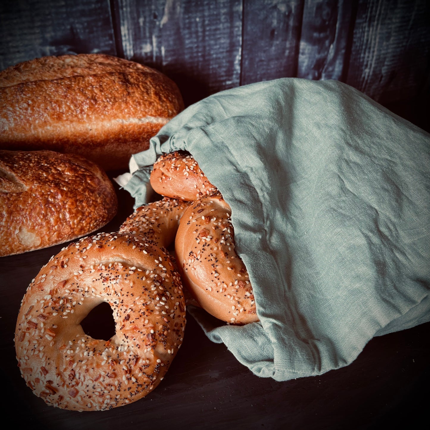 Linen Food Storage Bags – Reusable Natural Linen-Large