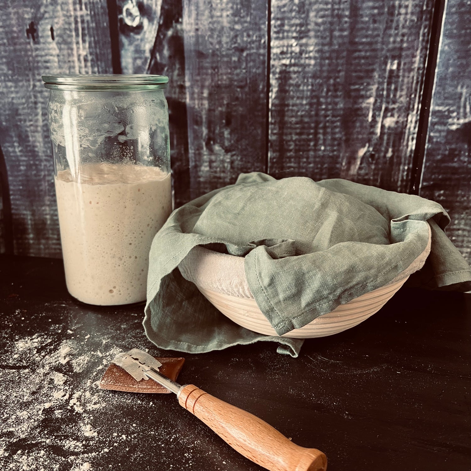 Stonewashed Linen Proofing Towel