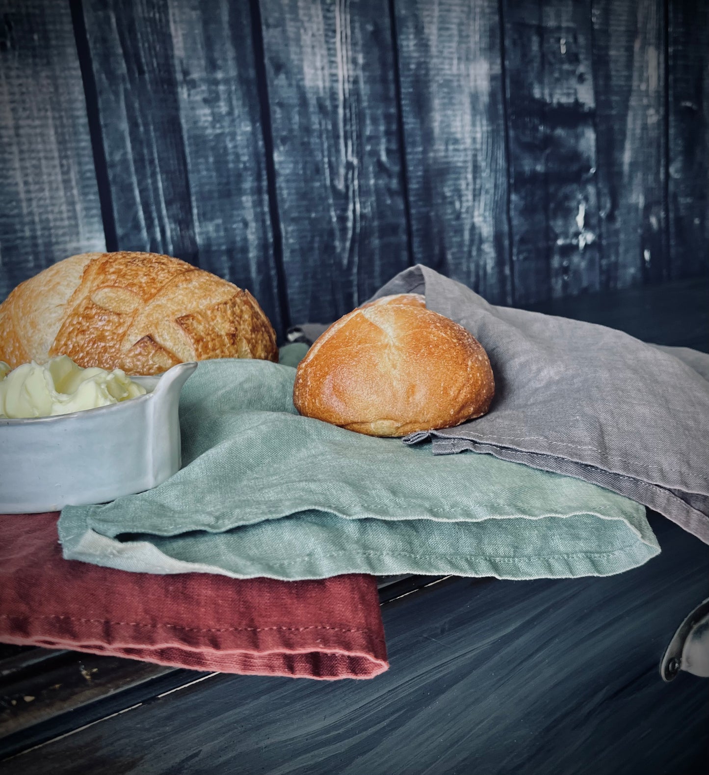 Stonewashed 100%  Linen Napkins-4 Pack