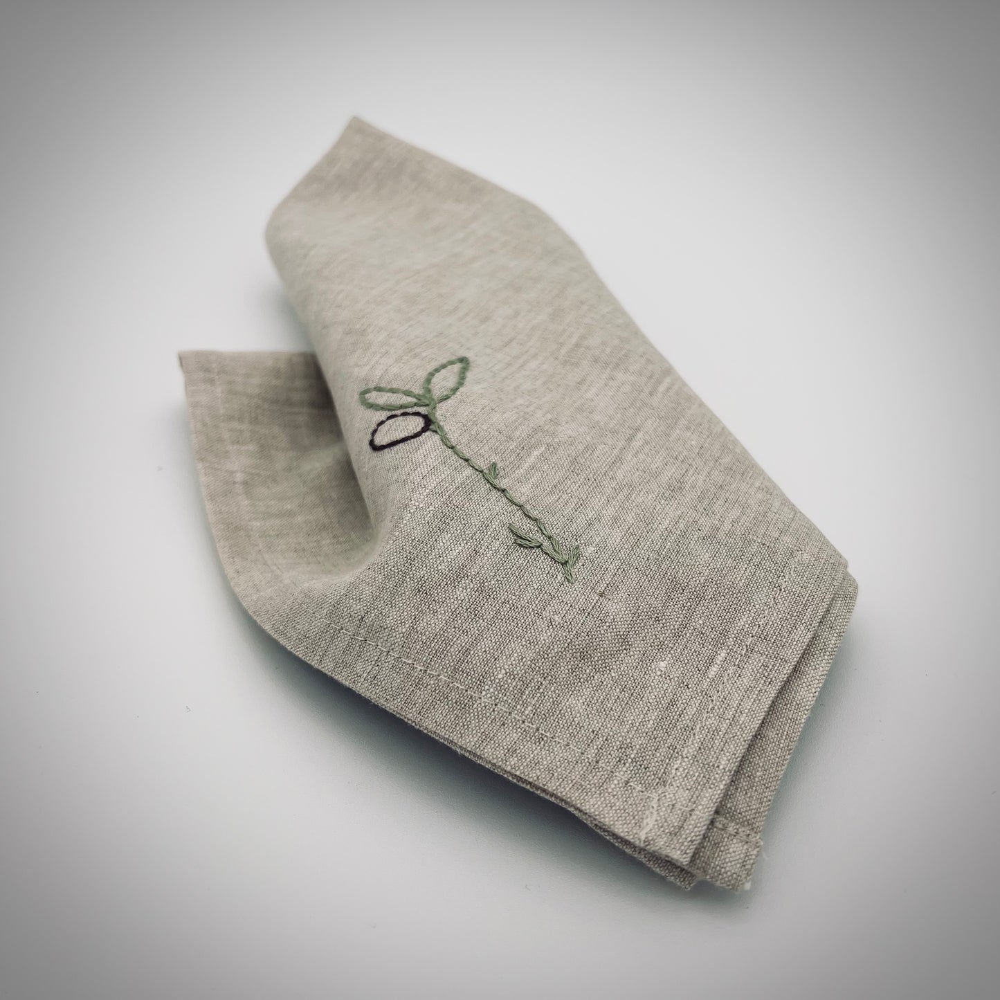 Linen Proofing Towel -With Hand Stitched Olive Branch