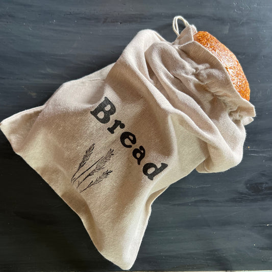 Linen Bread Storage Bags – Natural With Wheat