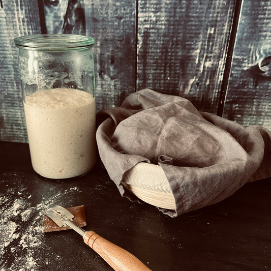 Stonewashed Linen Proofing Towel -Riverstone Gray