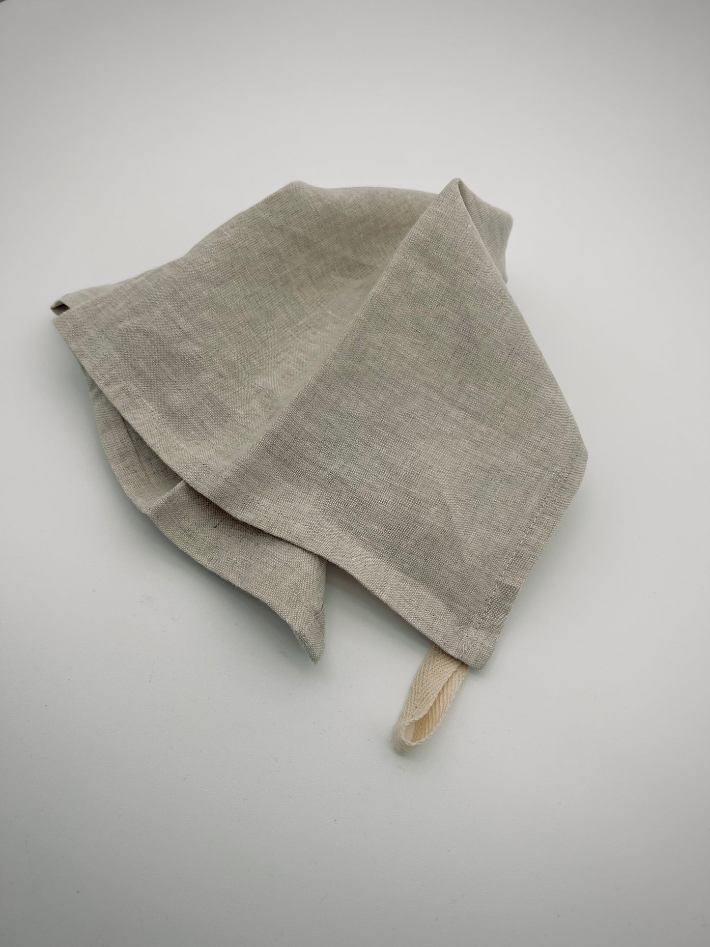 River Stone Gray Linen Tea Towel – Soft Stonewashed 100% Linen Kitchen Towel